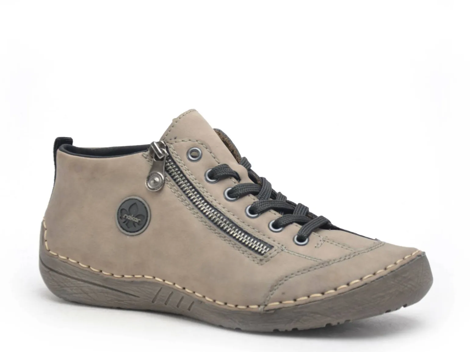 Rieker 52514 Gris Boots et Bottines Plates Femme