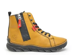 Rieker 55024 Jaune Boots et Bottines Plates Femme