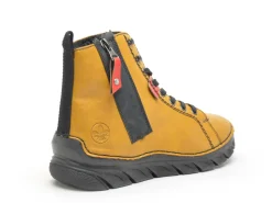 Rieker 55024 Jaune Boots et Bottines Plates Femme