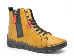 Rieker 55024 Jaune Boots et Bottines Plates Femme