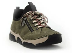 Rieker 45973 Kaki Baskets Basses Femme