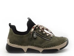Rieker 45973 Kaki Baskets Basses Femme