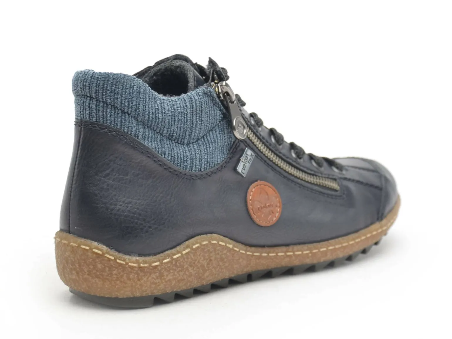 Rieker L7514 Bleu Boots et Bottines Plates Femme