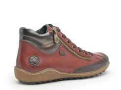 Rieker L7500 Bordeaux Boots et Bottines Plates Femme