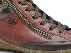 Rieker L7500 Bordeaux Boots et Bottines Plates Femme