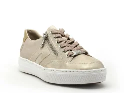 Rieker L5903 Or Baskets Basses Femme