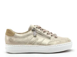 Rieker L5903 Or Baskets Basses Femme