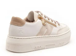 Rieker M1912 Beige Baskets Basses Femme