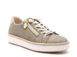 Rieker M2940 Kaki Baskets Basses Femme