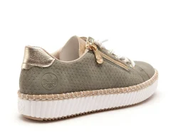 Rieker M2940 Kaki Baskets Basses Femme