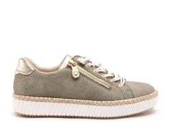 Rieker M2940 Kaki Baskets Basses Femme