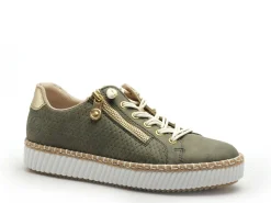 Rieker M2940 Kaki Baskets Basses Femme