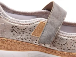 Rieker N4299 Argent Ballerines Femme