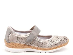 Rieker N4299 Argent Ballerines Femme