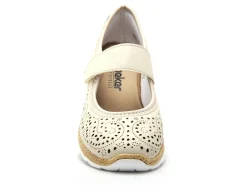 Rieker N4299 Beige Ballerines Femme