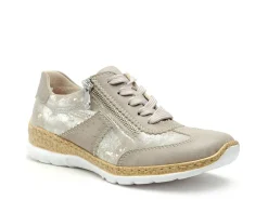Rieker N4221 Beige Baskets Basses Femme