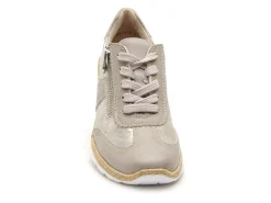 Rieker N4221 Beige Baskets Basses Femme