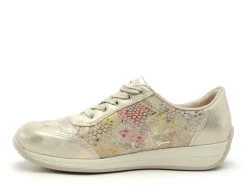 Rieker N1112 Beige Baskets Basses Femme
