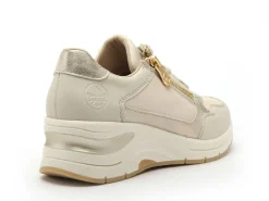 Rieker N9301 Beige Baskets Basses Femme