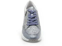 Rieker N4316 Bleu Baskets Basses Femme