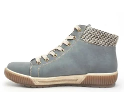 Rieker N0709 Bleu Boots et Bottines Plates Femme