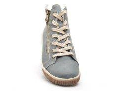Rieker N0709 Bleu Boots et Bottines Plates Femme