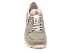 Rieker N42GO Kaki Baskets Basses Femme