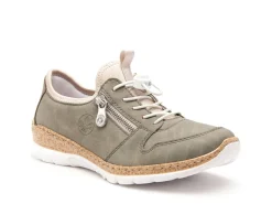 Rieker N42GO Kaki Baskets Basses Femme