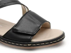 Rieker 65964 Noir Sandales Plates Femme