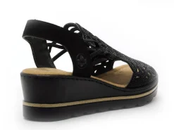 Rieker 67465 Noir Sandales à Talons Femme