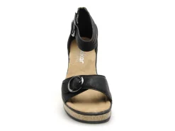 Rieker 63780 Noir Sandales à Talons Femme