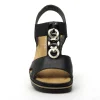 Rieker 67498 Noir Sandales à Talons Femme