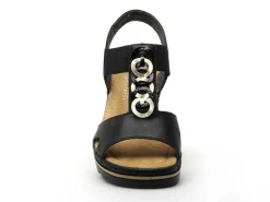 Rieker 67498 Noir Sandales à Talons Femme