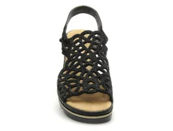 Rieker 67465 Noir Sandales à Talons Femme
