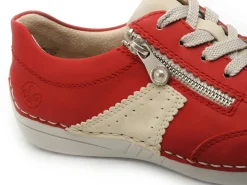 Rieker 52521 Rouge Baskets Basses Femme