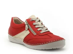 Rieker 52521 Rouge Baskets Basses Femme
