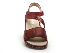 Rieker 65964 Rouge Sandales Plates Femme