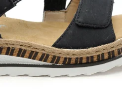 Rieker V7974 Bleu Sandales à Talons Femme