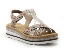 Rieker V7919 Multicolore Sandales à Talons Femme