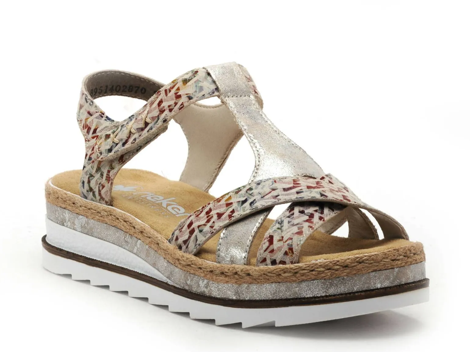 Rieker V7919 Multicolore Sandales à Talons Femme