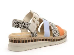 Rieker V7904 Multicolore Sandales à Talons Femme