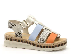 Rieker V7904 Multicolore Sandales à Talons Femme