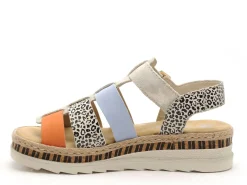 Rieker V7904 Multicolore Sandales à Talons Femme