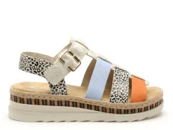Rieker V7904 Multicolore Sandales à Talons Femme