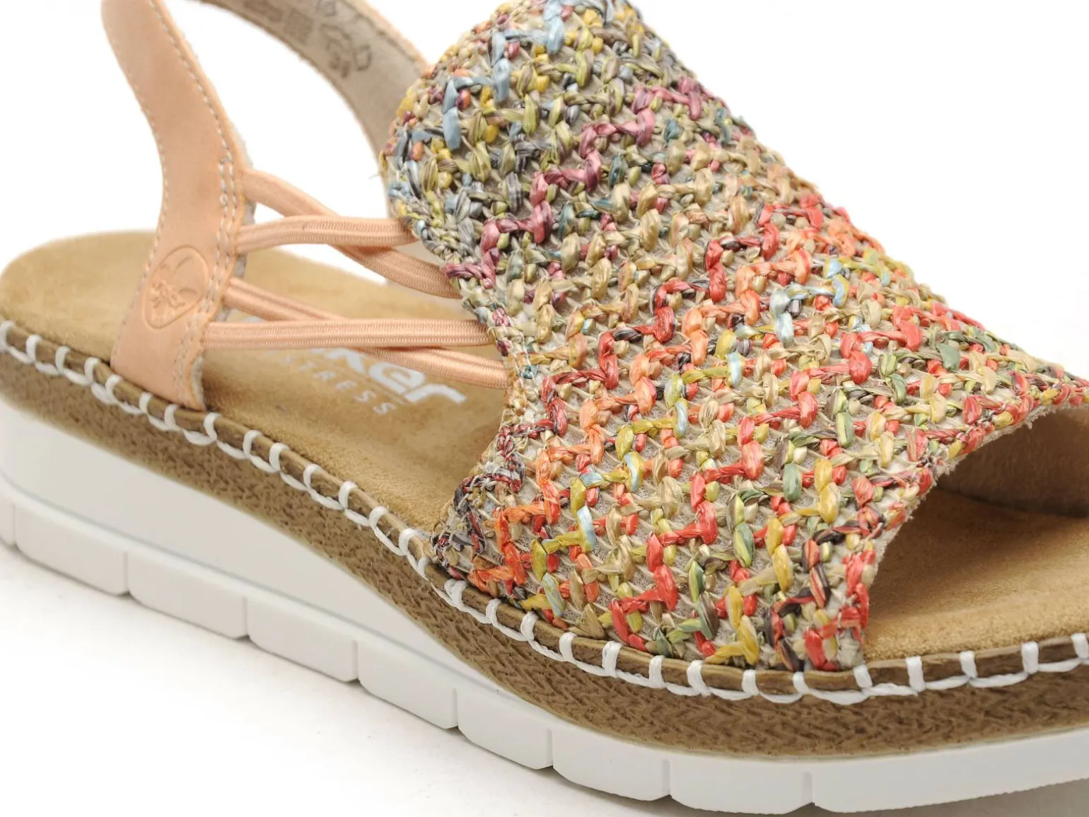 Rieker V1241 Multicolore Sandales à Talons Femme