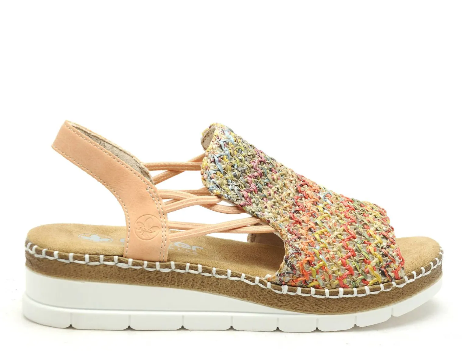 Rieker V1241 Multicolore Sandales à Talons Femme