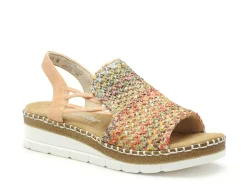Rieker V1241 Multicolore Sandales à Talons Femme