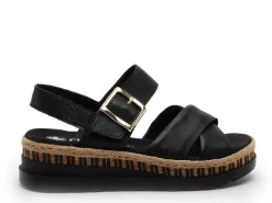 Rieker V7951 Noir Sandales à Talons Femme