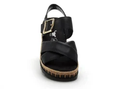 Rieker V7951 Noir Sandales à Talons Femme