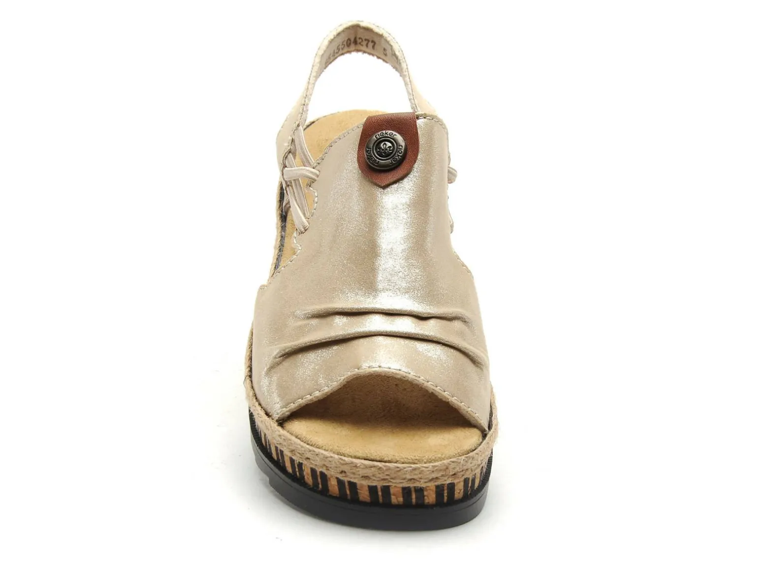 Rieker V7972 Or Sandales à Talons Femme